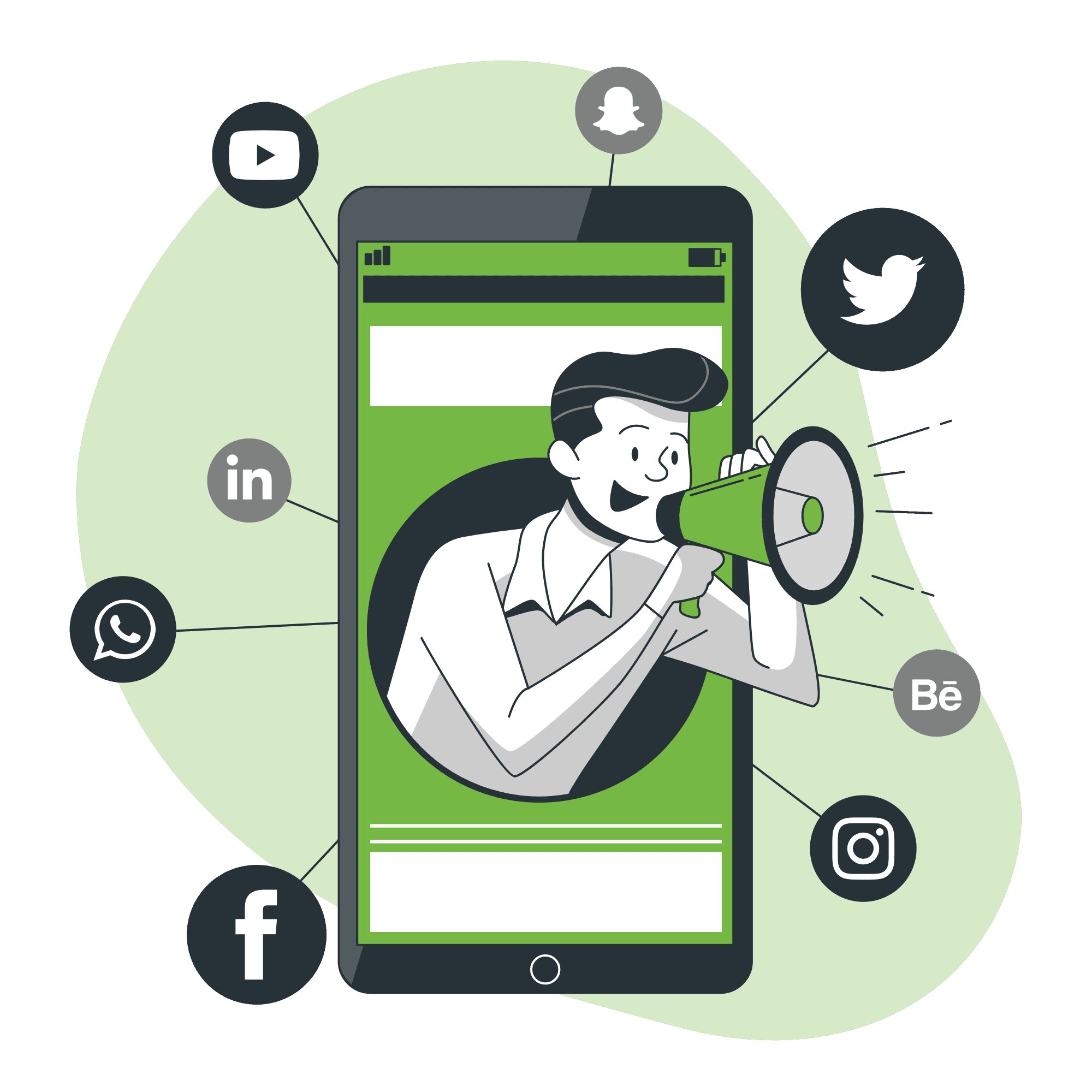Branding & Advertising service illustration