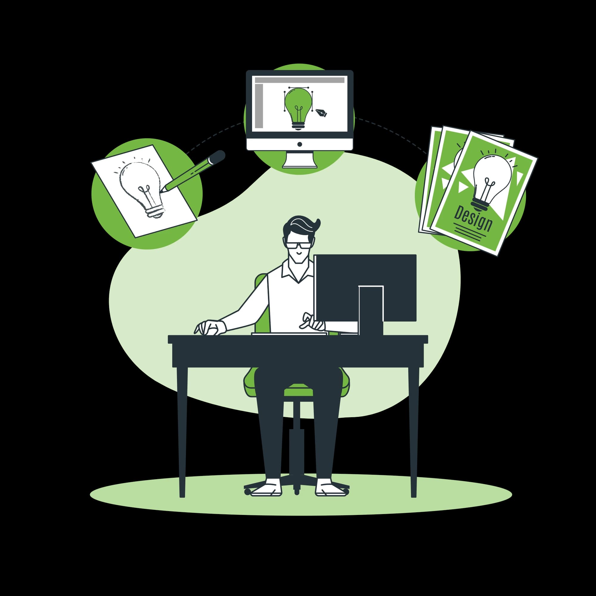 Graphic Design service illustration Graphic Design service illustration