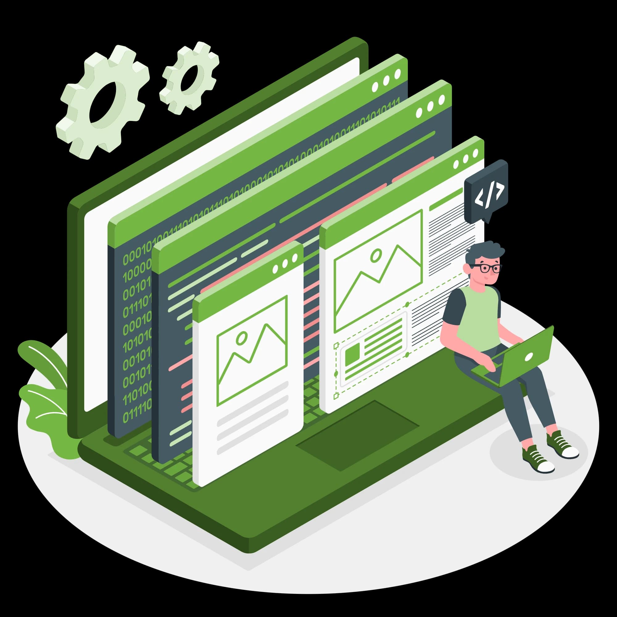 Software Development service illustration Software Development service illustration